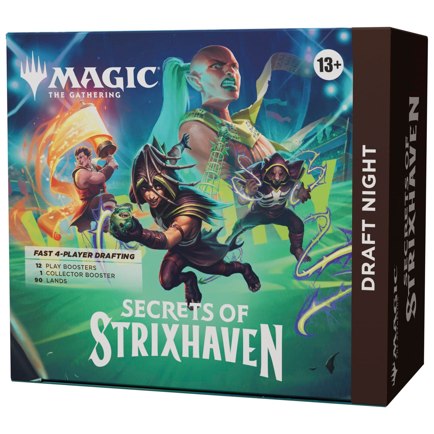 Magic: The Gathering Secrets of Strixhaven - Draft Night (1 Collector Booster, 12 Play Boosters, 90 Lands, 10 Token Cards)