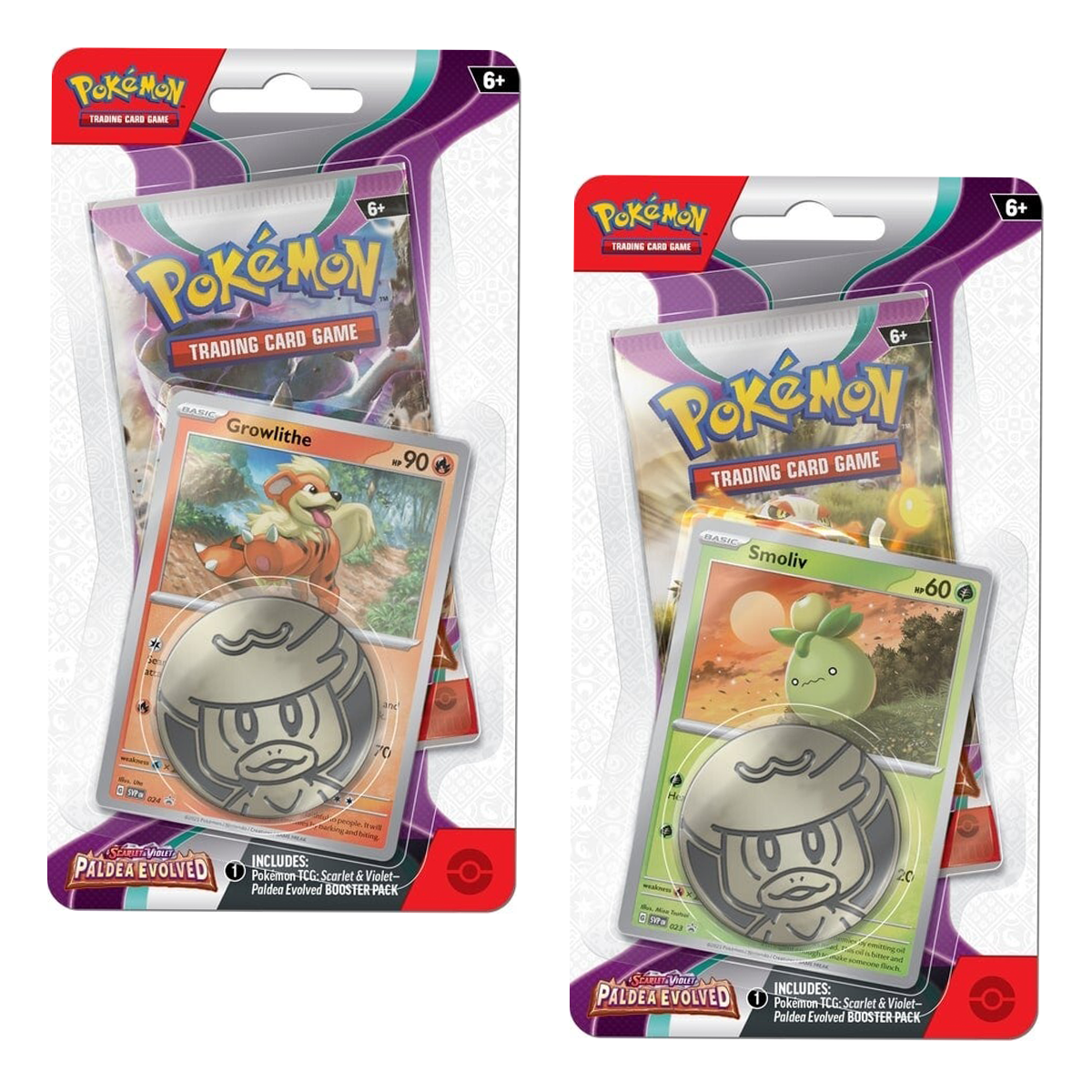 Scarlet & Violet: Paldea Evolved - Checklane Blister Bundle (Smoliv + Growlithe)