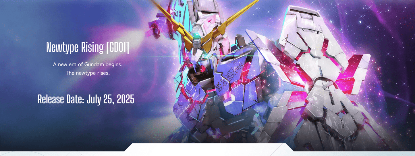 Gundam Card Game: Newtype Rising [GD01] Booster Display